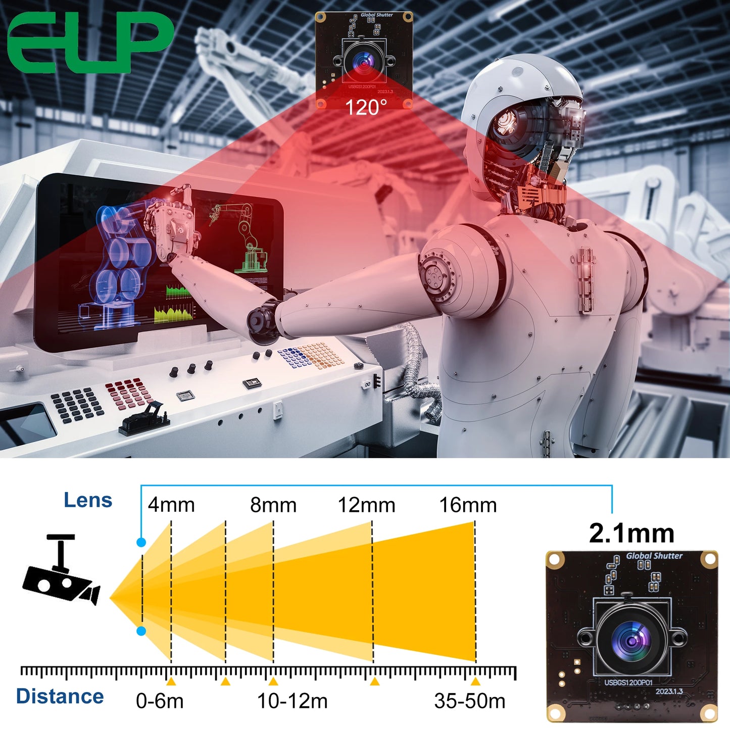1080p High-Speed USB Webcam 90fps Global Shutter Camera