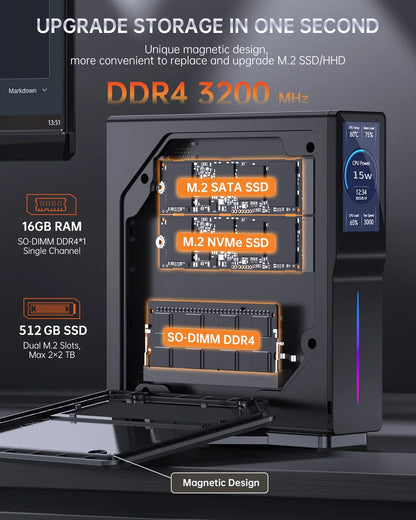 Compact Barebone Mini PC with Intel N150