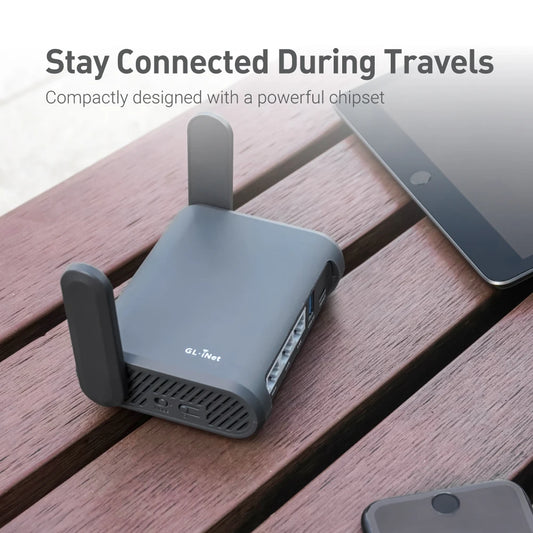 Compact Wireless Gigabit Travel Router with VPN Security