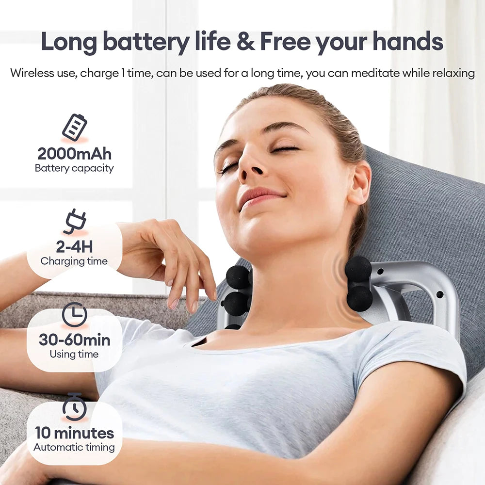 Silver 28 Head Deep Tissue Massage Gun for Full Body