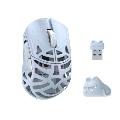 Ice Blue Gaming Mouse Ultra-Light PAW3950HS Sensor