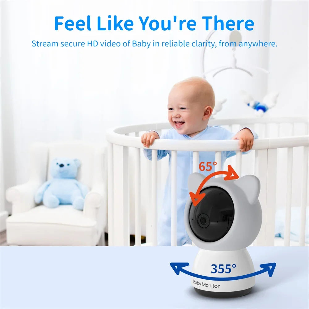Smart 5 Inch Baby Camera with Lullabies and Night Vision