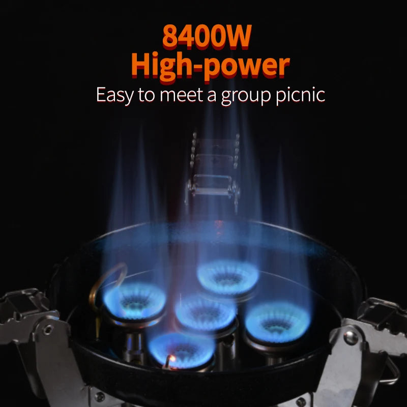Portable 8400W Outdoor Gas Stove Folding Cooking Burner