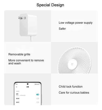 Retractable Cordless Circulating Fan with App Control