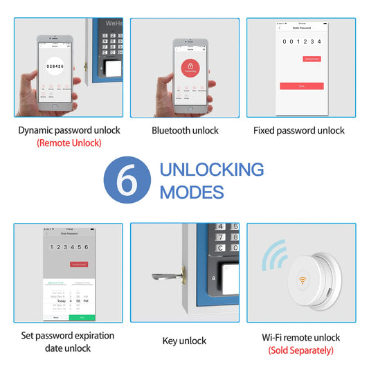 Remote App Key Lock Box with Gateway Blue