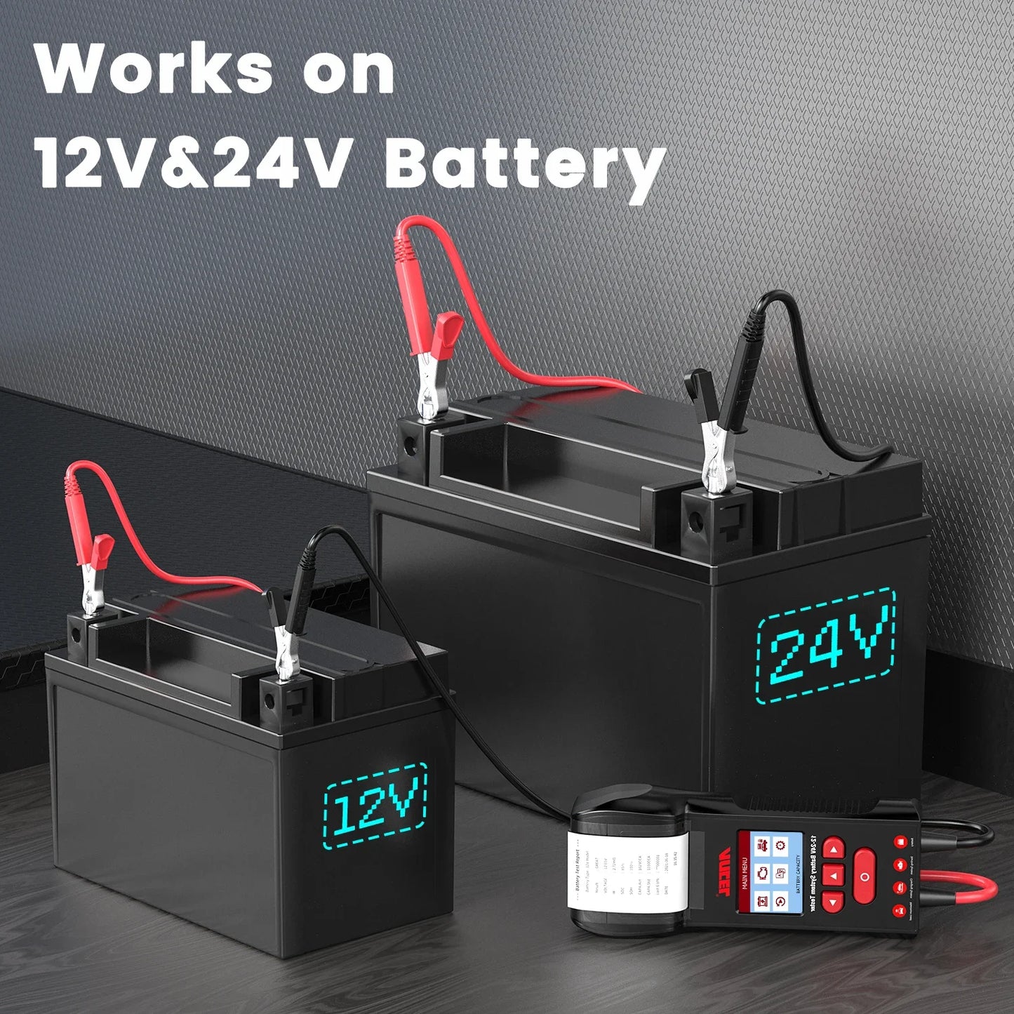 Digital Car Battery Load Tester 12V 24V with Printer