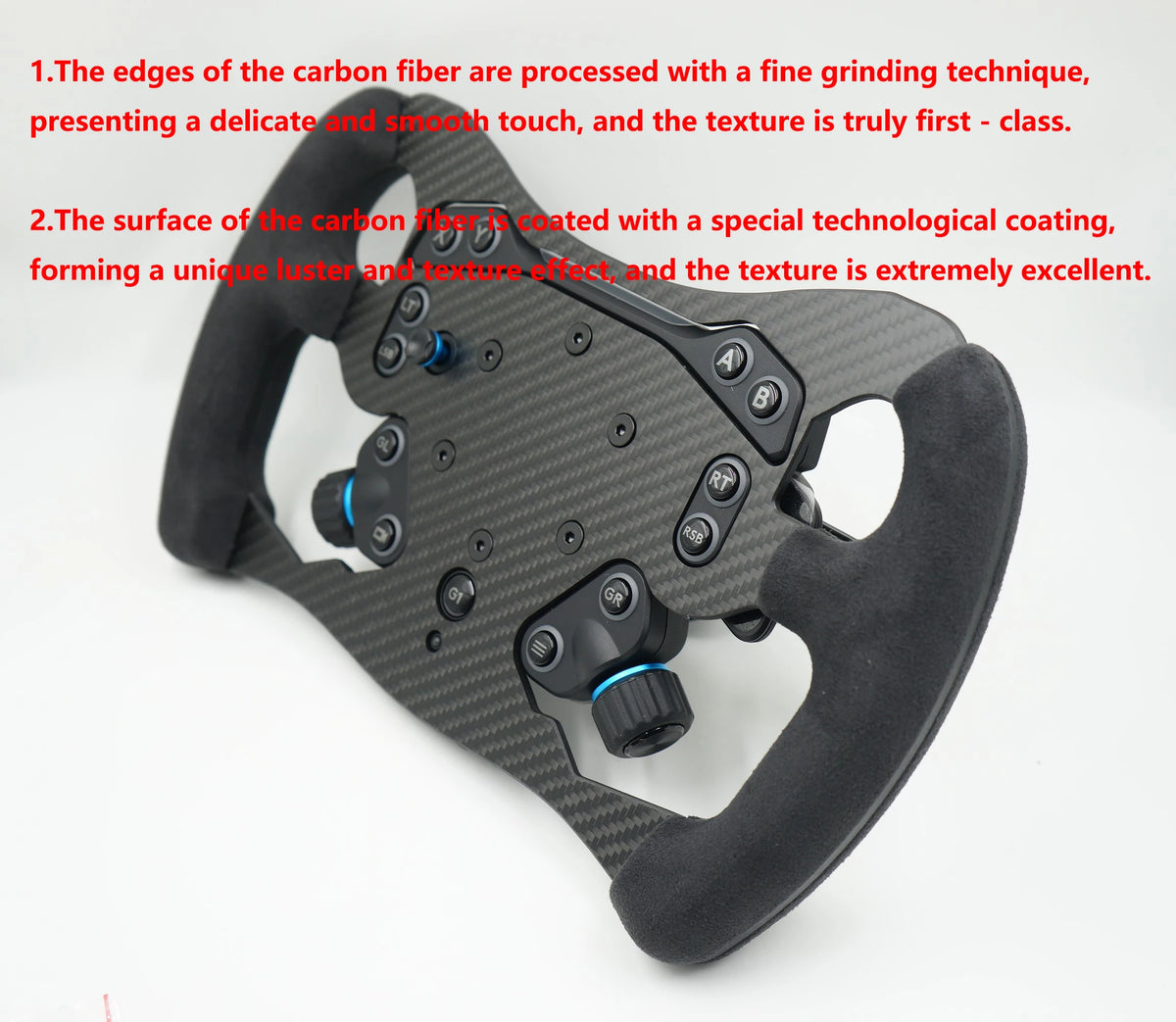 Carbon Fiber Racing Wheel Mod Compatible with Logitech RS Setup