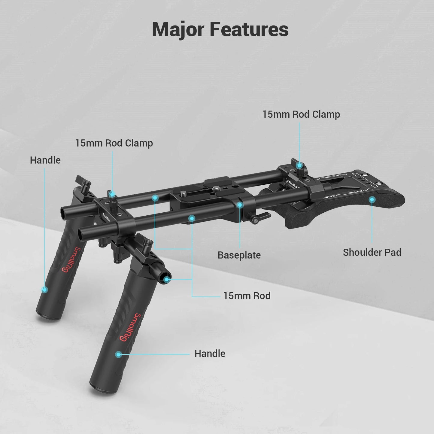 Adjustable DSLR Shoulder Mount Rig for Stable Video Shooting