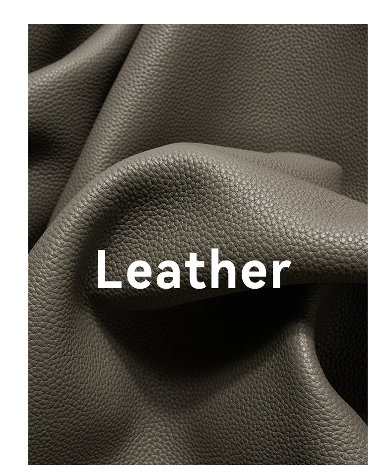 Gray Leather Tote Bag for Work and Travel