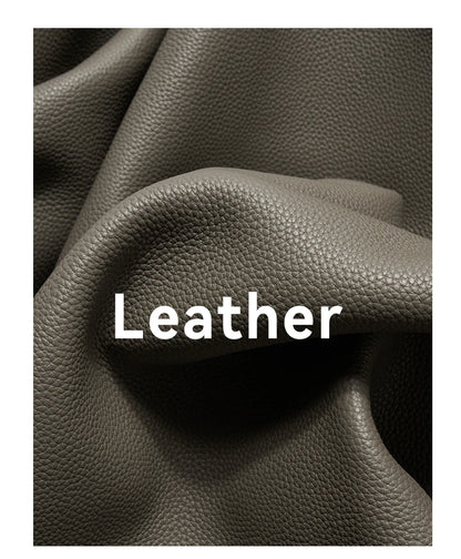 Gray Leather Tote Bag for Work and Travel