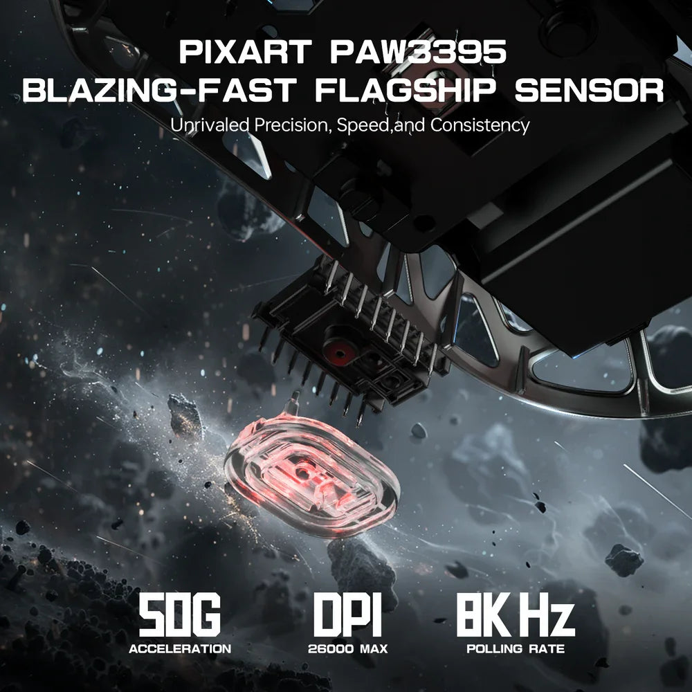 6 DPI Adjustable 8000Hz Pro Gaming Mouse Black