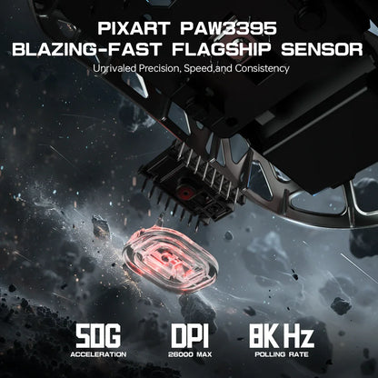 6 DPI Adjustable 8000Hz Pro Gaming Mouse Black