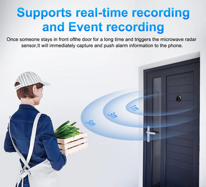 16G Wi-Fi Video Doorbell 1080p Night Vision PIR Alerts