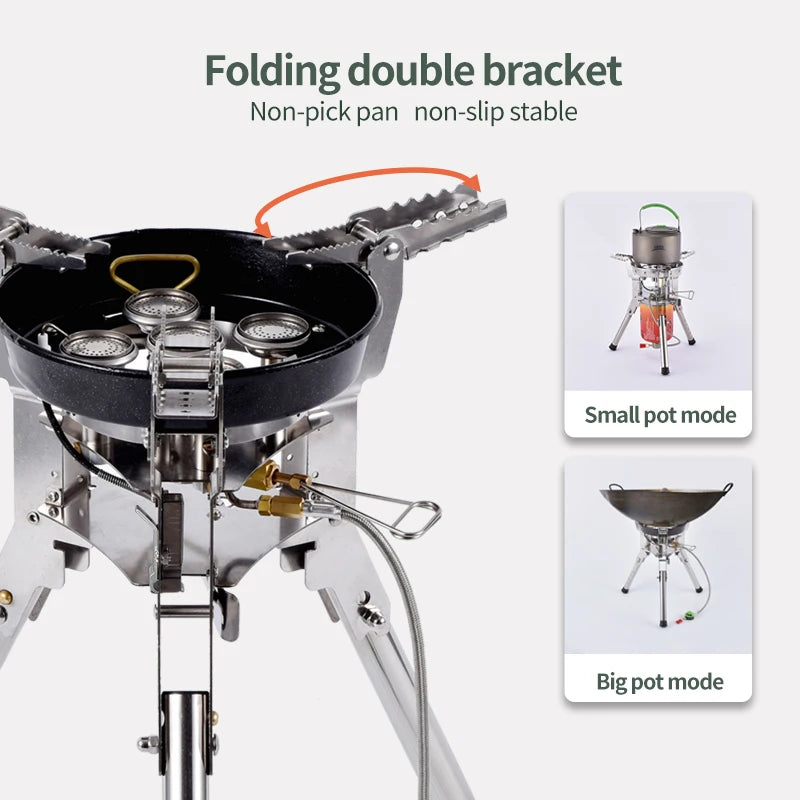 Portable 8400W Outdoor Gas Stove Folding Cooking Burner