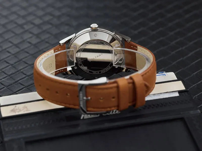 Mechanical Dress Watch with Vintage Salmon Face