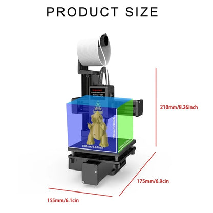 K10 Mini 3D Printer Lightweight Quiet Automatic Slicing