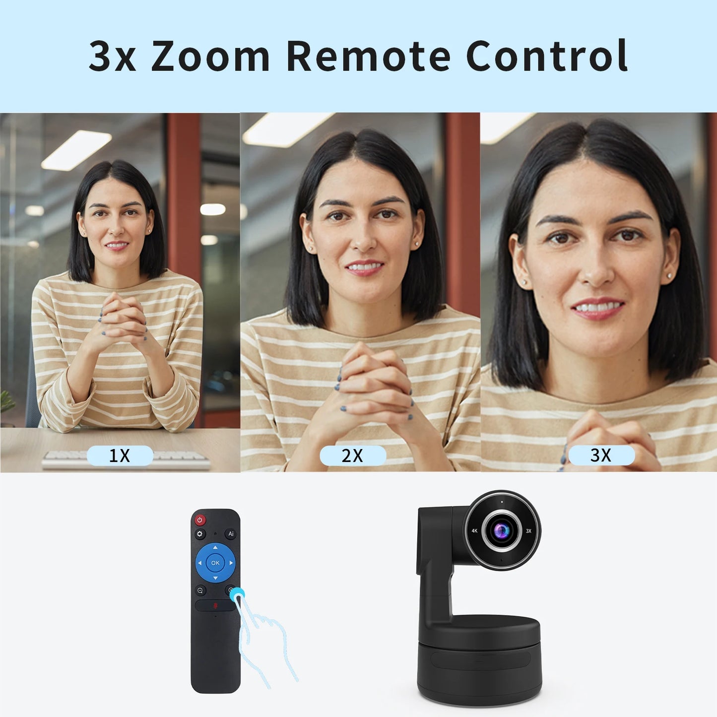 4K Auto-Focus PTZ USB Camera for Live Streaming