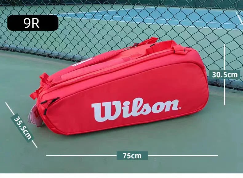 Wilson 9-Racket Tennis Bag with 3 Decks Thermoguard