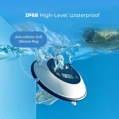 Solar Wireless Pool Thermometer with Indoor Remote 7-Color Light