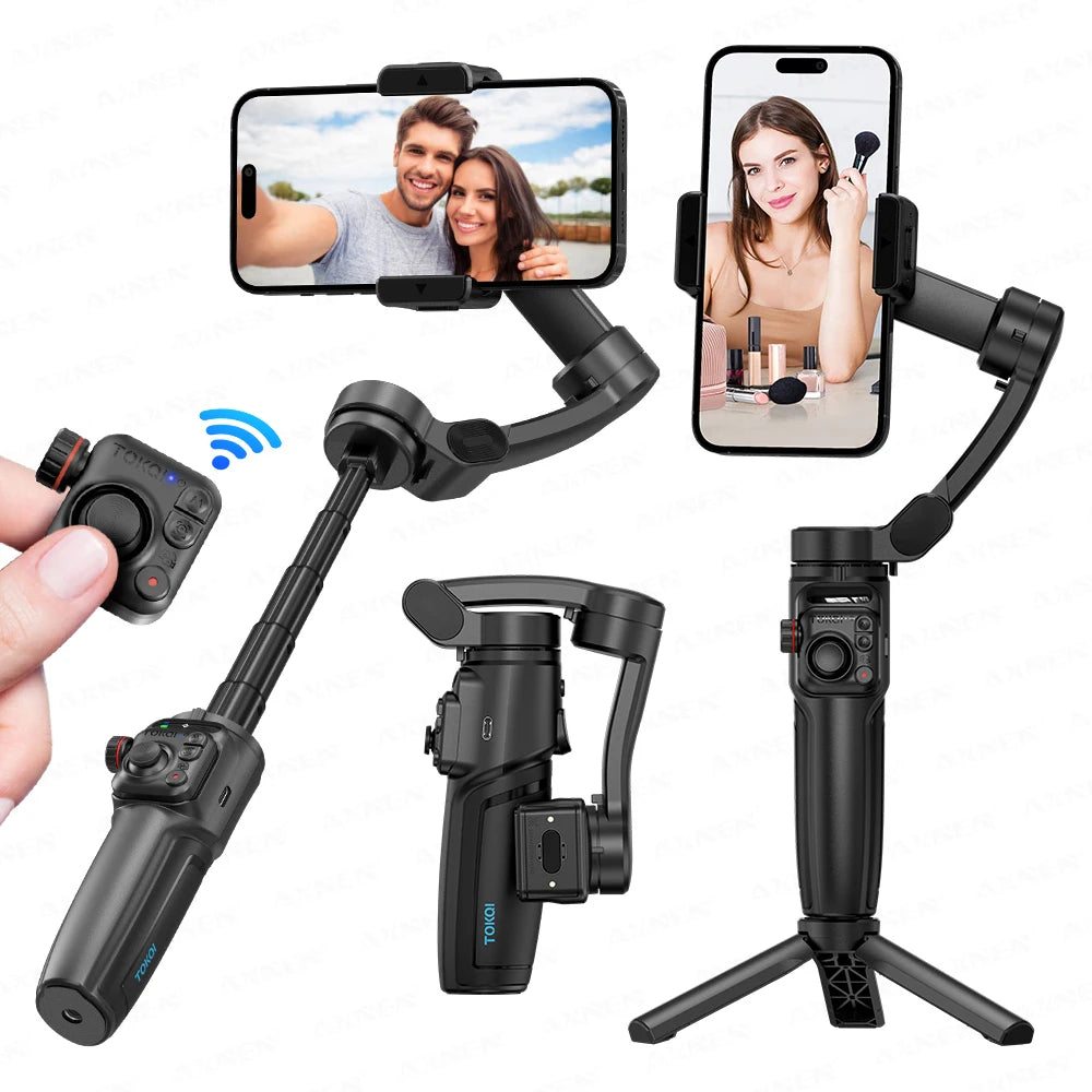 Foldable Gimbal with Smart Tracking for Vlog and Kit