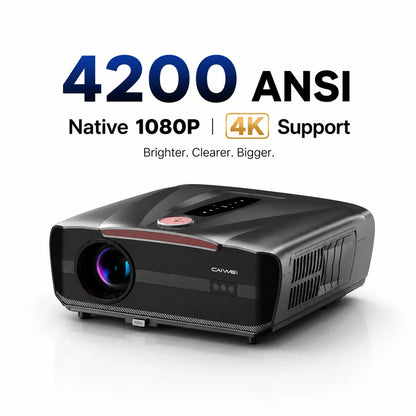 4K Supported 1080P Home Theater Projector with Bluetooth