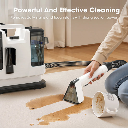 Carpet Cleaner 15kPa with Dual Tanks and Long Hose