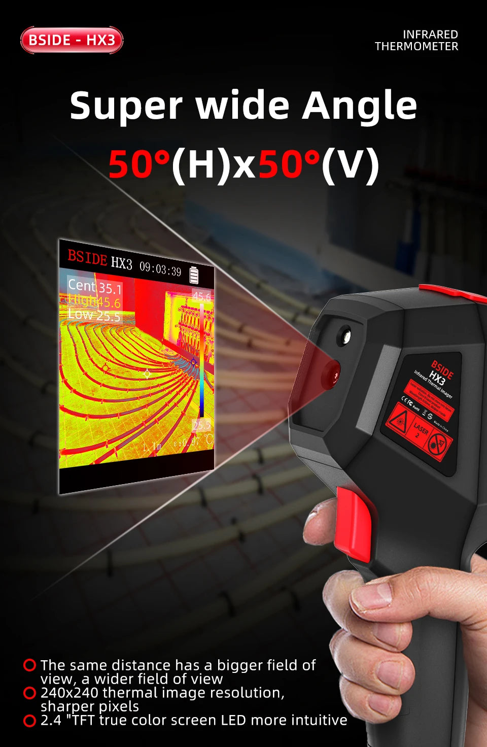 HX3 Infrared Thermal Camera HD Imaging for Circuit Repair