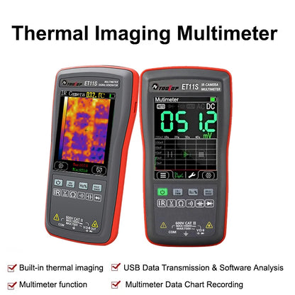 2.8 Inch Thermal Imager AC DC Multimeter Temperature Tester