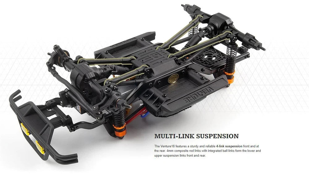 Brushless 1/18 Scale 4WD Off-Road RC Crawler Yellow