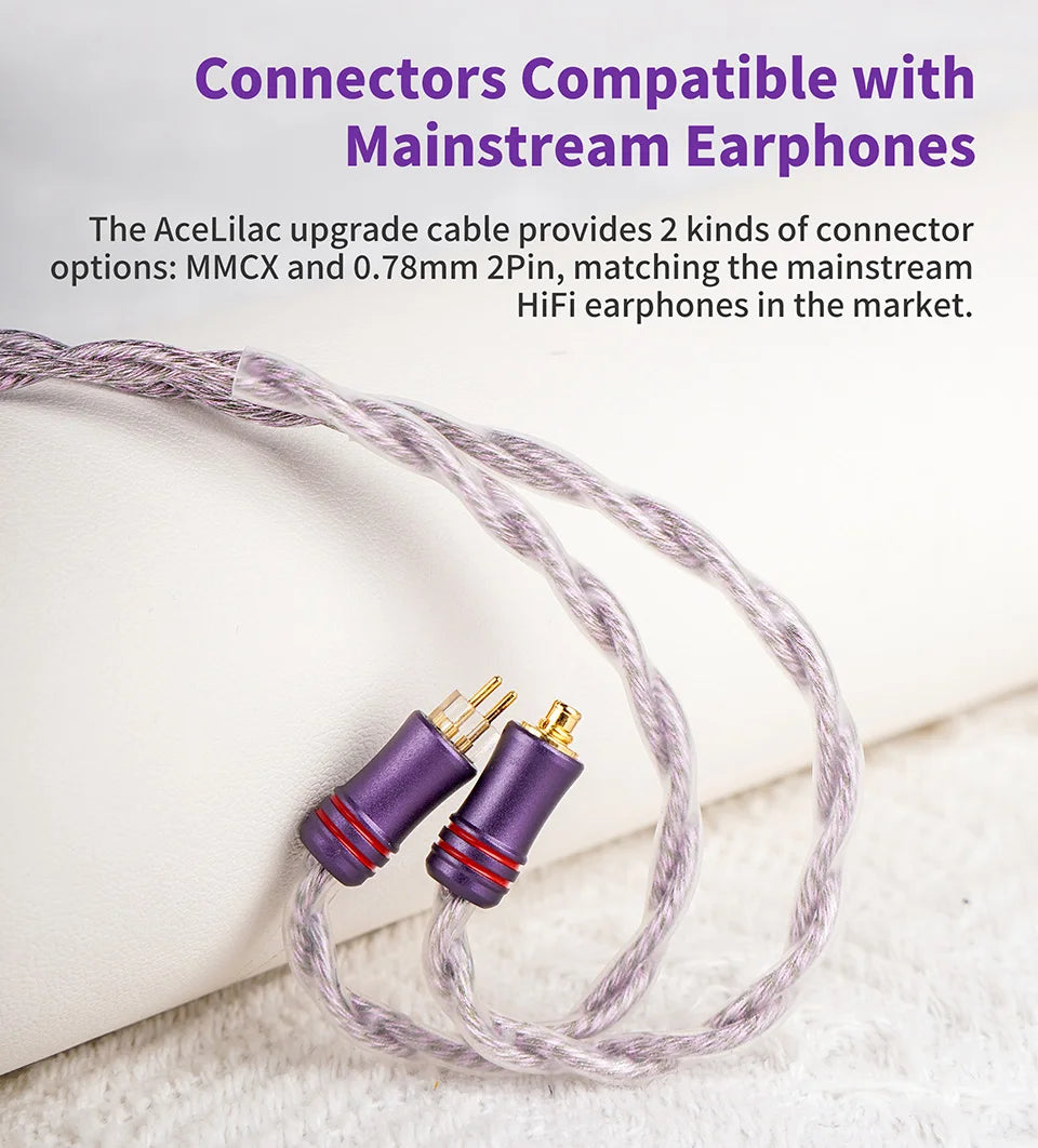 7N OCC HiFi Earphone Upgrade Cable MMCX 4.4mm