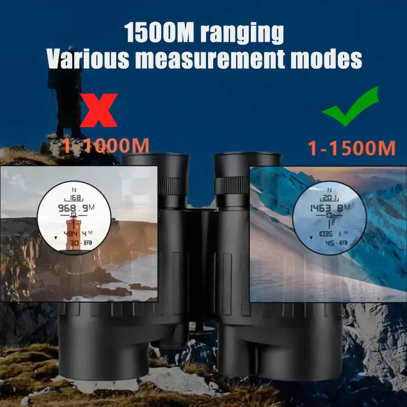 8x40 Marine Binoculars with Rangefinder and Compass