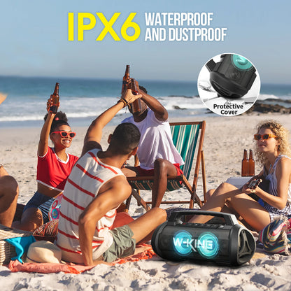 Portable Bluetooth Speaker 120W Waterproof with Dual Subwoofers