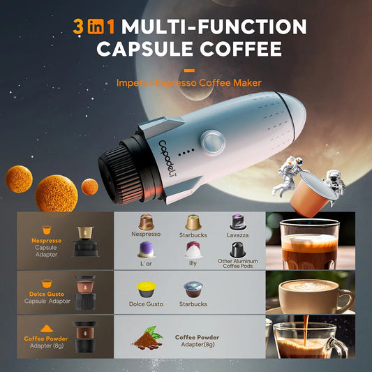 Portable 3-in-1 Espresso Machine for Travel and Camping