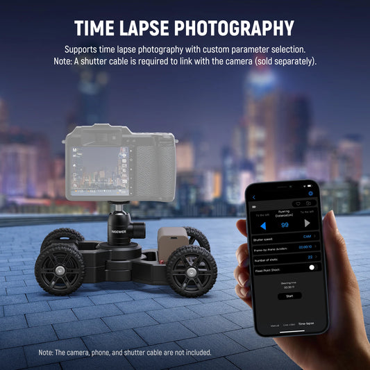 App Controlled Motorized Camera Slider Dolly for Cameras