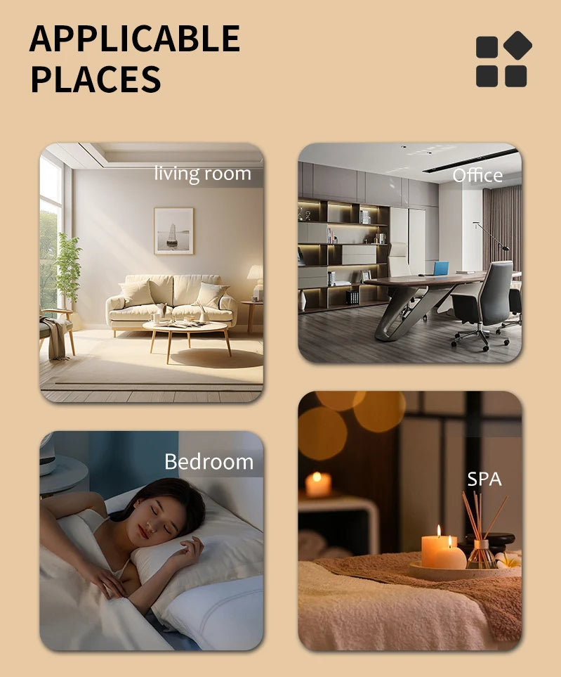 Black 120ml Bluetooth Tower Scent Diffuser with Remote Control