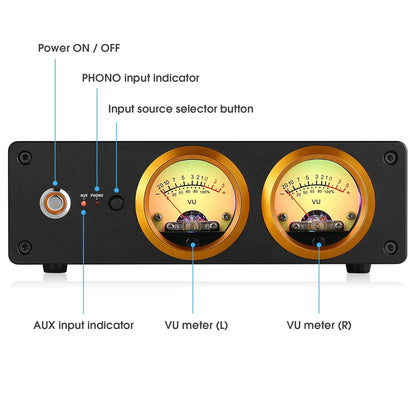 Desktop Headphone Amplifier and Turntable Phono Preamp