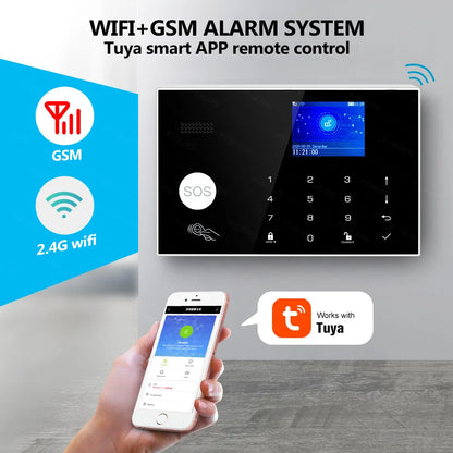 Smart WiFi GSM Home Alarm System Kit Alexa Compatible