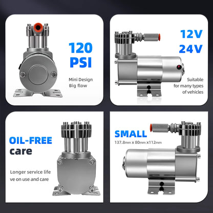 12 V Compact Air Compressor for Car & Air Suspension