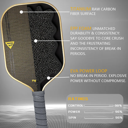 Professional Carbon Fiber Pickleball Paddle with EVA Core