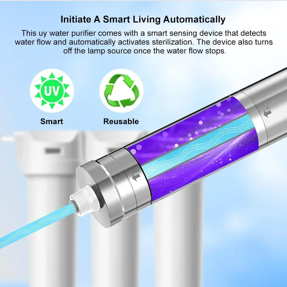 UV LED Water Filter 99.9% Reduction Under Sink System