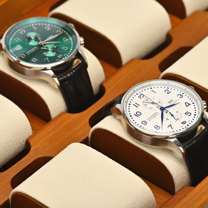 Wooden Jewelry & Watch Organizer Box with 6/10 Grids