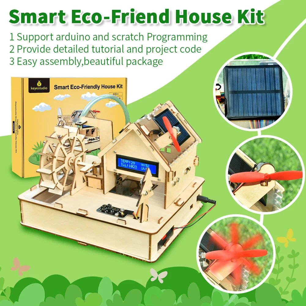 Eco-Friendly Smart House Electronics Kit for Arduino Programming