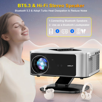 T5PRO Bracket Home Theater Projector 1080P 4K Video Auto Focus