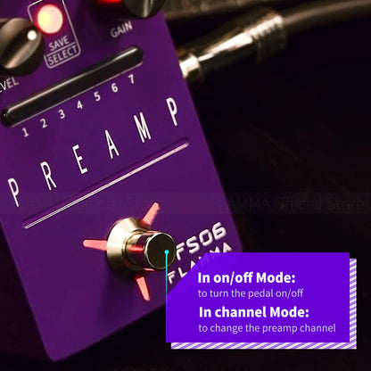 FS06 Preamp Pedal with Preset Save and Effects