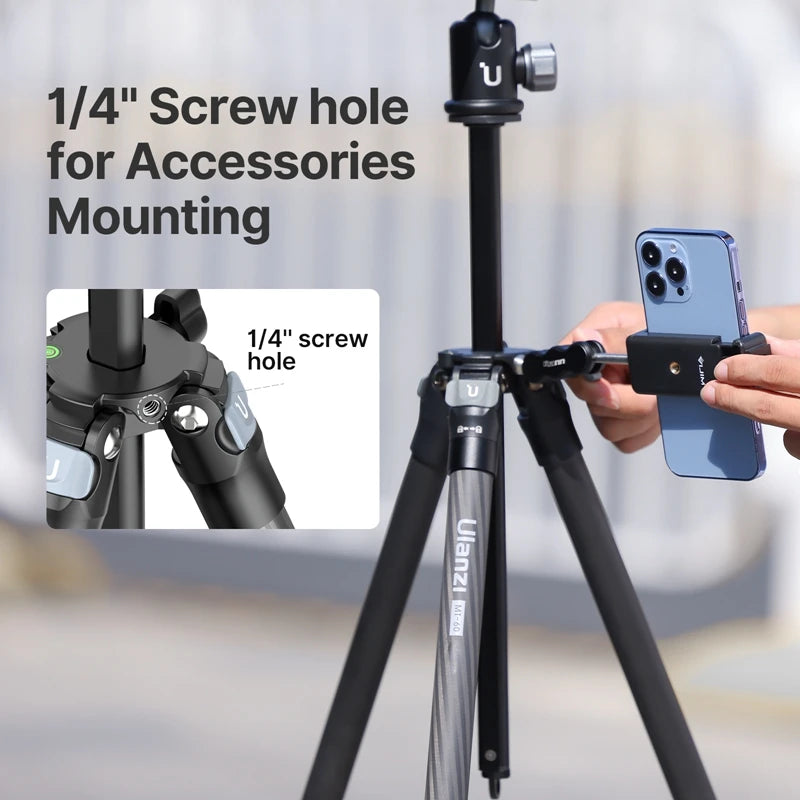 Carbon Fiber Travel Tripod with Horizontal Extension Rod