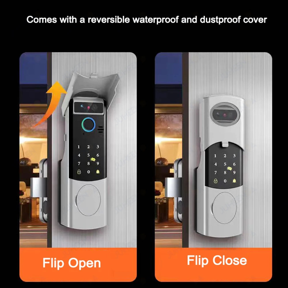 Waterproof Smart Face Recognition Door Lock with RFID Access