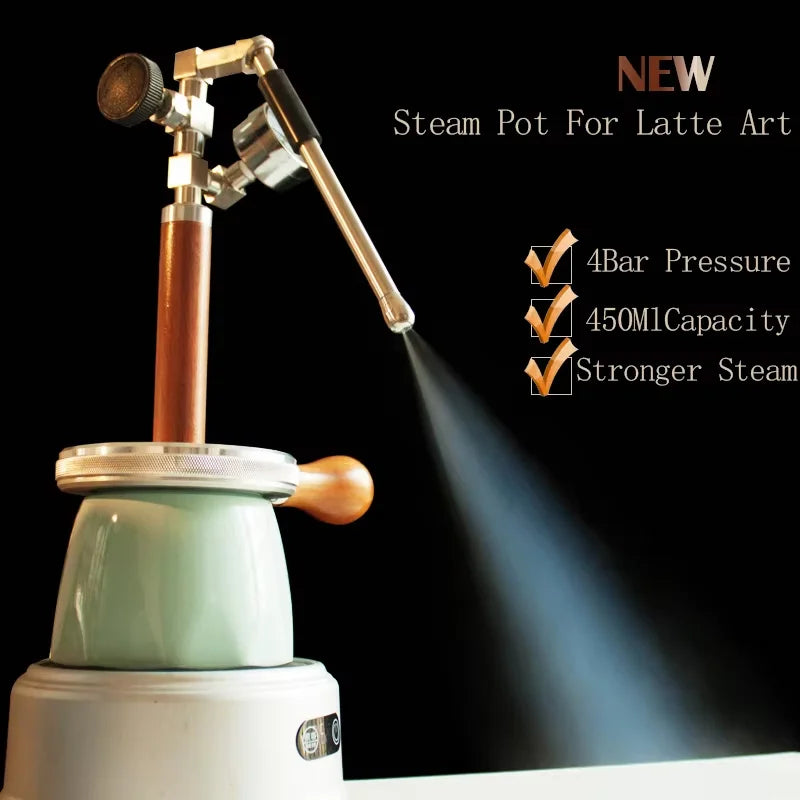 450ml Steam Milk Pitcher for Latte Art & Cappuccino Foam