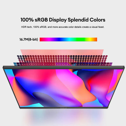 High-Resolution 16" IPS Portable Display 1200P 100% sRGB