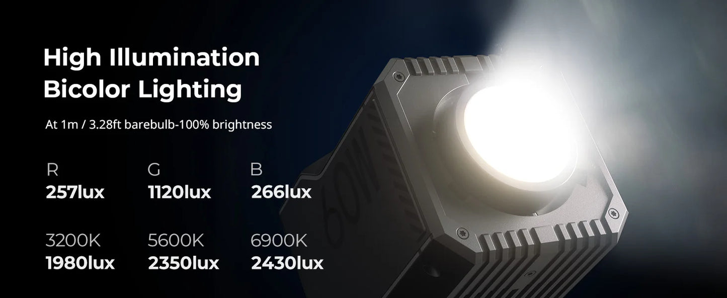 Portable RGB Video Light with APP Control and Colour Filters
