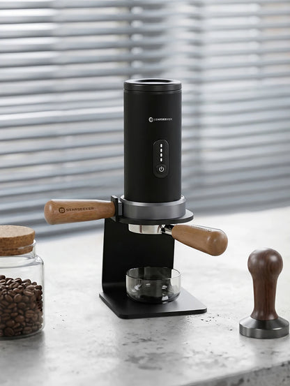 Portable Heated Espresso Coffee Maker with Bottomless Portafilter